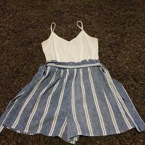 Rue 21 Girls size small white tank short one piece